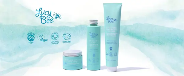 Lucy Bee skincare packaging