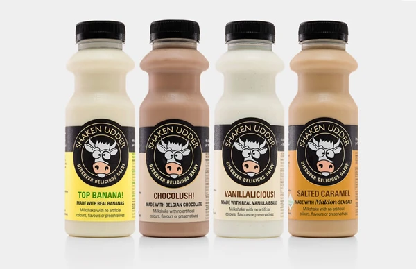 Shaken Udder bottles