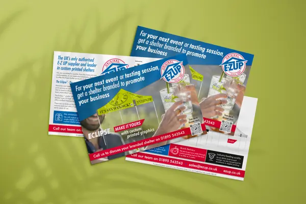 E-Zup personalised promo postcard